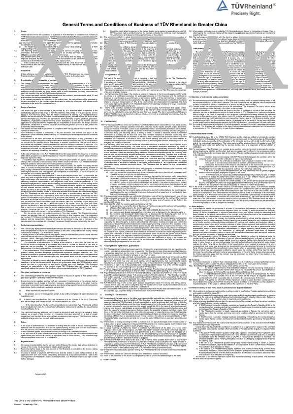 TUV Rheinland Bisphenols Test General Terms XWPAK Page 6